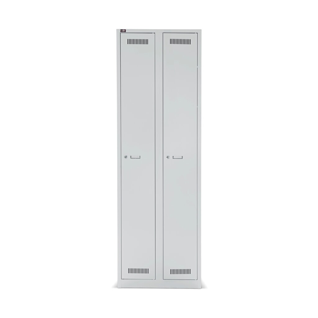 BISLEY LIGHT Kleiderspind 2 Abteile, HxBxT 1.850 x 600 x 500 mm, lichtgrau Produktabbildung: BISLEY LIGHT Kleiderspind 2 Abteile, HxBxT 1.850 x 600 x 500 mm, lichtgrau