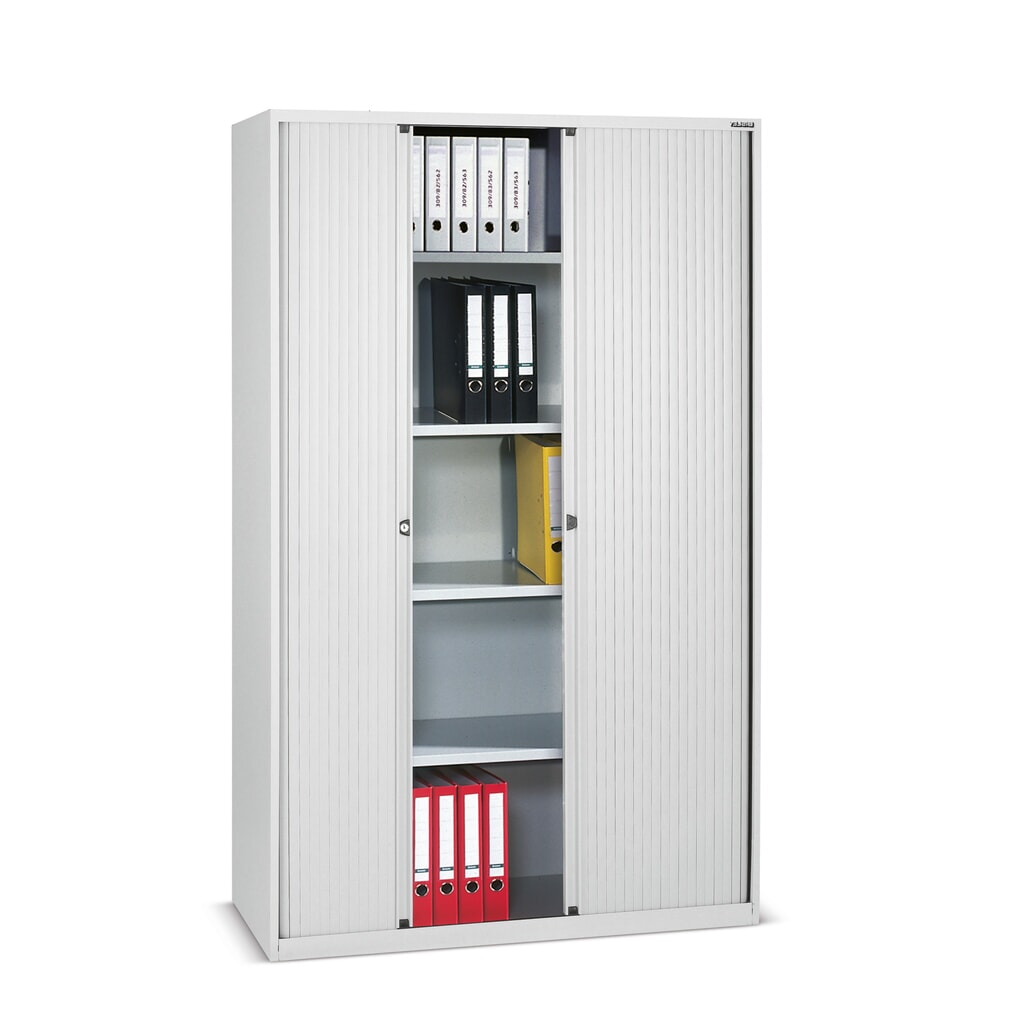 Produktabbildung: BISLEY Rollladenschrank, 5 OH, Breite 800 mm, schwarz