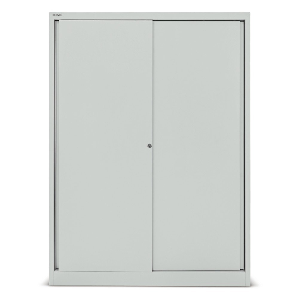 Produktabbildung Nr. 1: BISLEY Schiebetürschrank Premium, HxBxT 1.637 x 1.200 x 430 mm, weiß