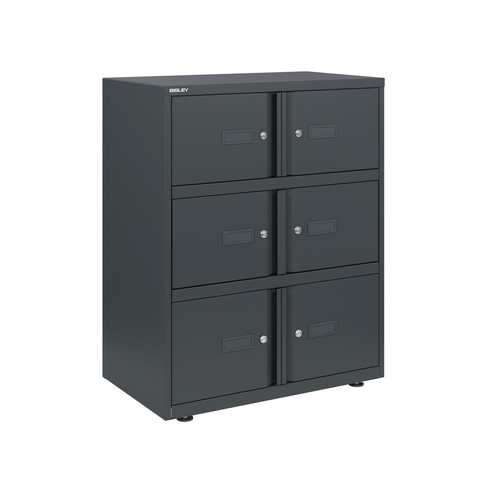 Produktabbildung Nr. 2: BISLEY Schließfachschrank Essentials, 6 Türen, anthrazit
