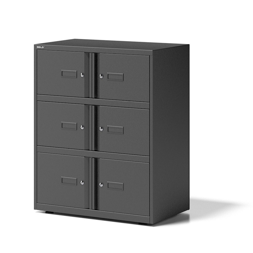 Produktabbildung Nr. 1: BISLEY Schließfachschrank Essentials, 6 Türen, anthrazit