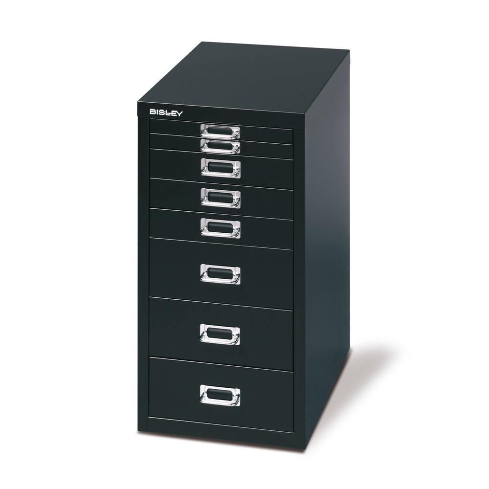 Produktabbildung: BISLEY Schubladenschrank Multidrawer, 8 Schubladen, schwarz