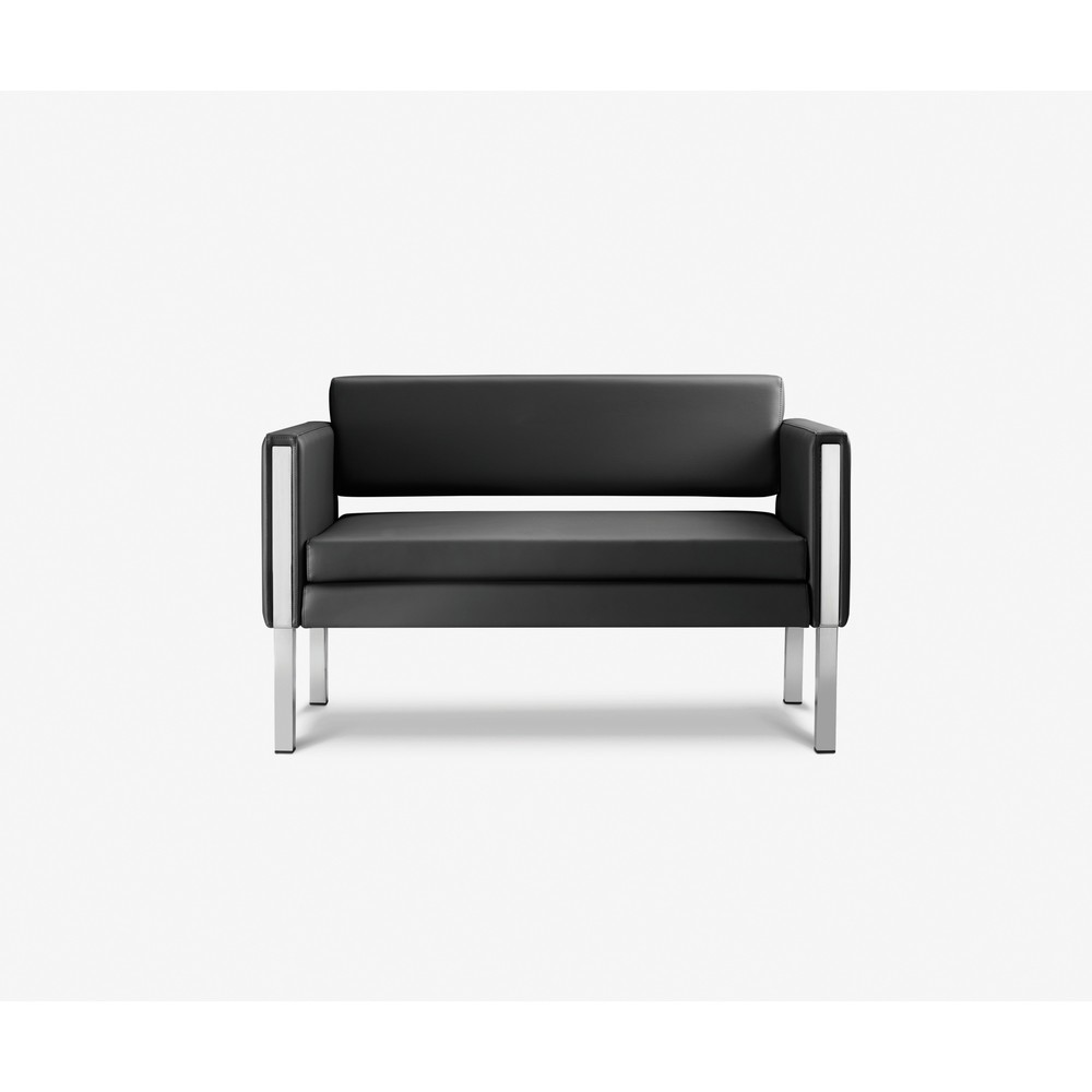 Produktabbildung: BISLEY Sofa Only, 2-Sitzer, Kunstleder, schwarz