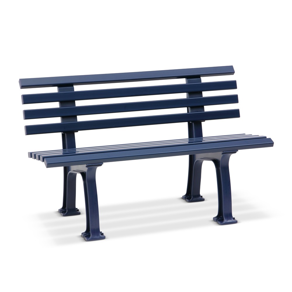 Produktabbildung: BLOME Sitzbank Bern, Länge 1.200 mm, 2-füßig, blau