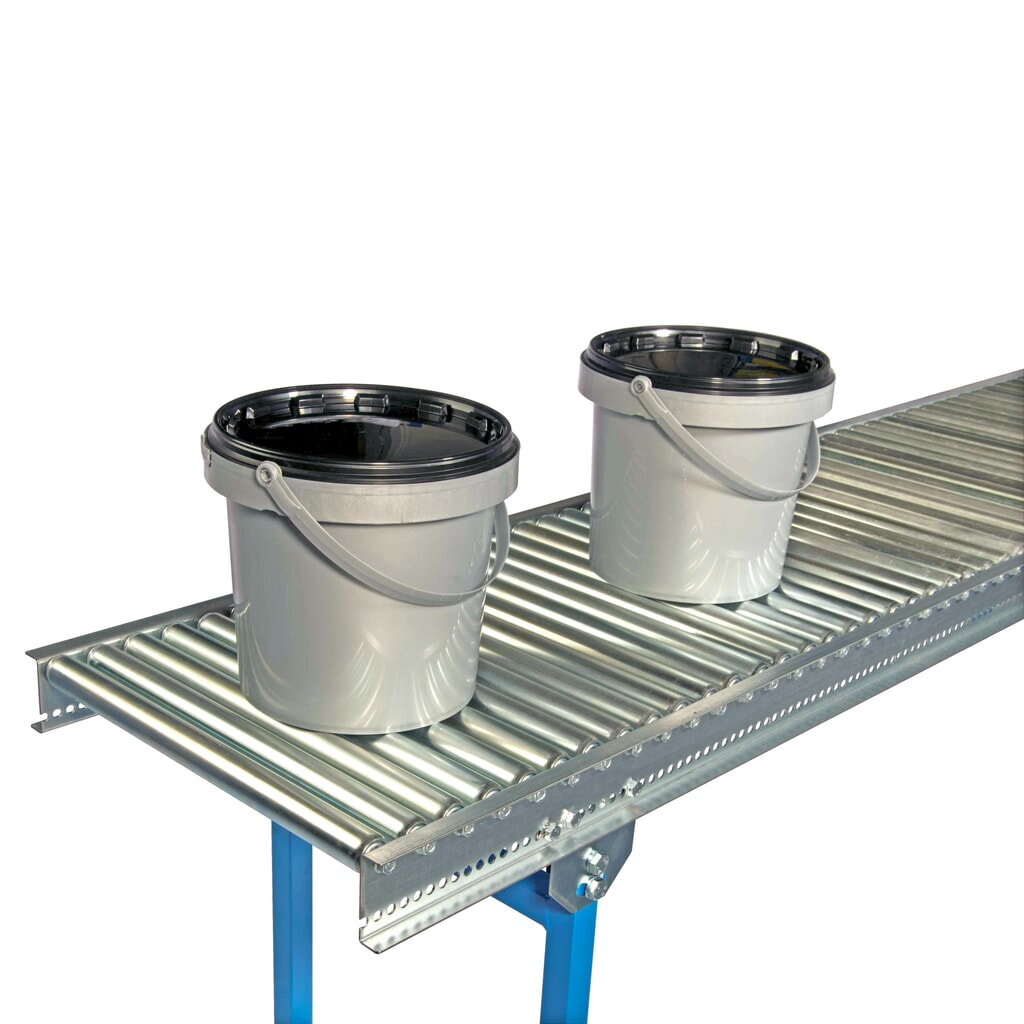Produktabbildung Nr. 4: BLUME Klein-Rollenbahn, Stahlrohrrollen Ø 30 mm, Gewindeachse, LxB 3.000 x 400 mm
