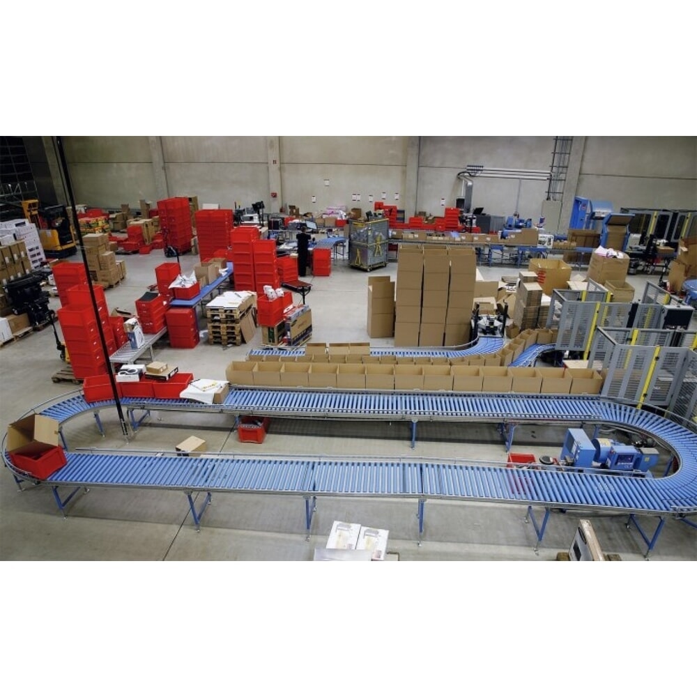 Produktabbildung Nr. 3: BLUME Leicht-Rollenbahn, 45˚ Kurve, Kunststoffrollen, Ø 50 mm, Bahnbreite 300 mm, Achsabstand 100 mm