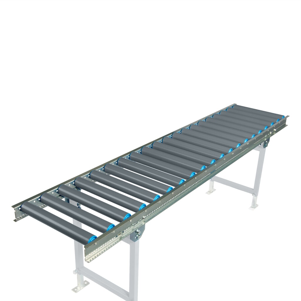 Produktabbildung Nr. 1: BLUME Leicht-Rollenbahn, Edelstahl 1.4301, Bahnbreite 400 mm, Bahnlänge 1 m, Achsabstand 100 mm