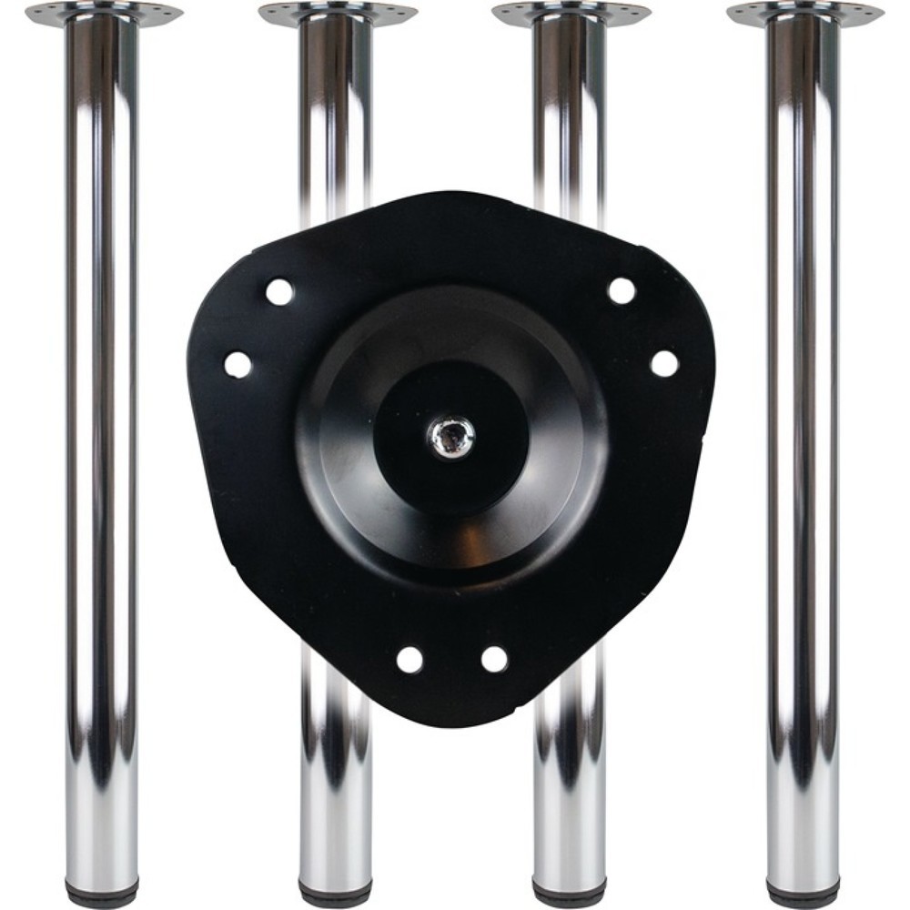 Produktabbildung: BMB Tischbein-Set weiß, Platten-Befestigung, 60 mm Höhe 710 mm