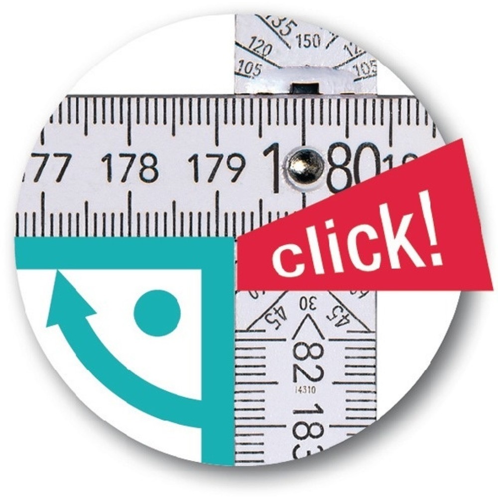 Produktabbildung Nr. 2: BMI Gliedermaßstab 9072, mm/cm EG III, Länge 2 m Breite 16 mm, Buche weiß