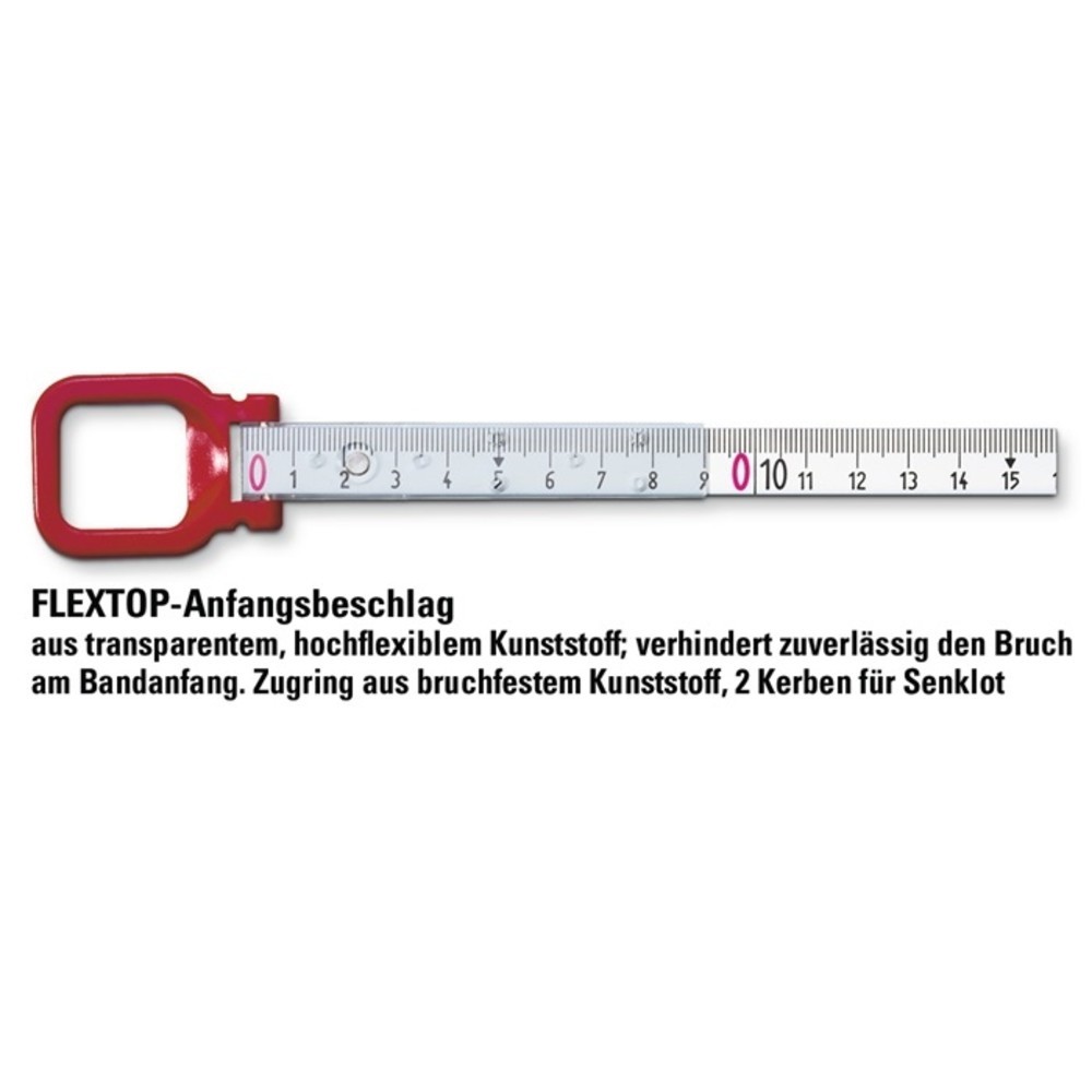 Produktabbildung Nr. 3: BMI Rahmenbandmaß ERGOLINE L.30m Band-B.13mm A mm/cm EG II Alu.gelb Stahlmaßband