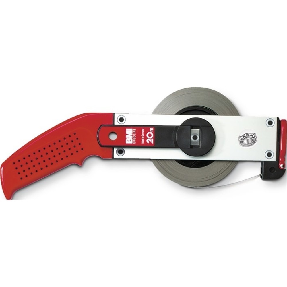 Produktabbildung: BMI Rahmenbandmaß ERGOLINE L.50m Band-B.13mm B mm/cm EG II Alu.weiß Stahlmaßband
