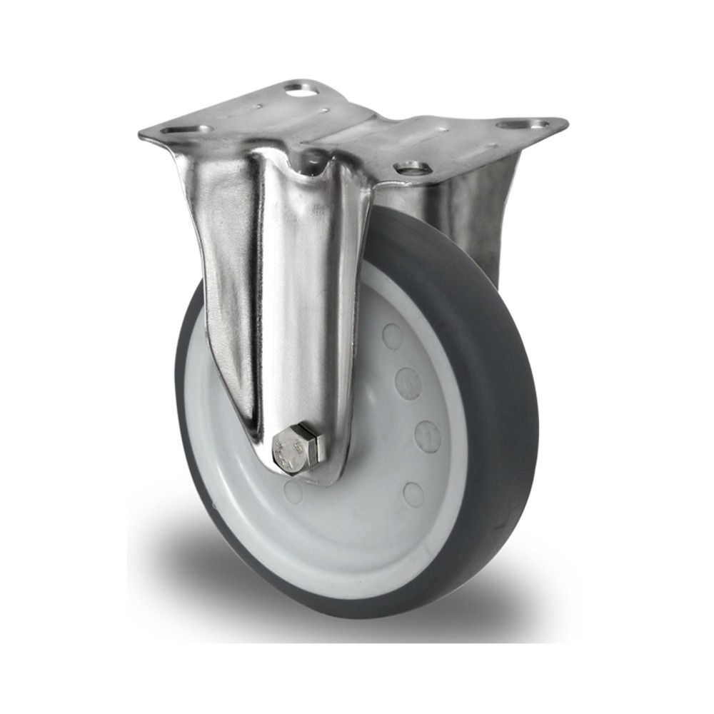 Produktabbildung: Bockrolle ø 100 mm Serie P2W2 Gleitlager Edelstahl