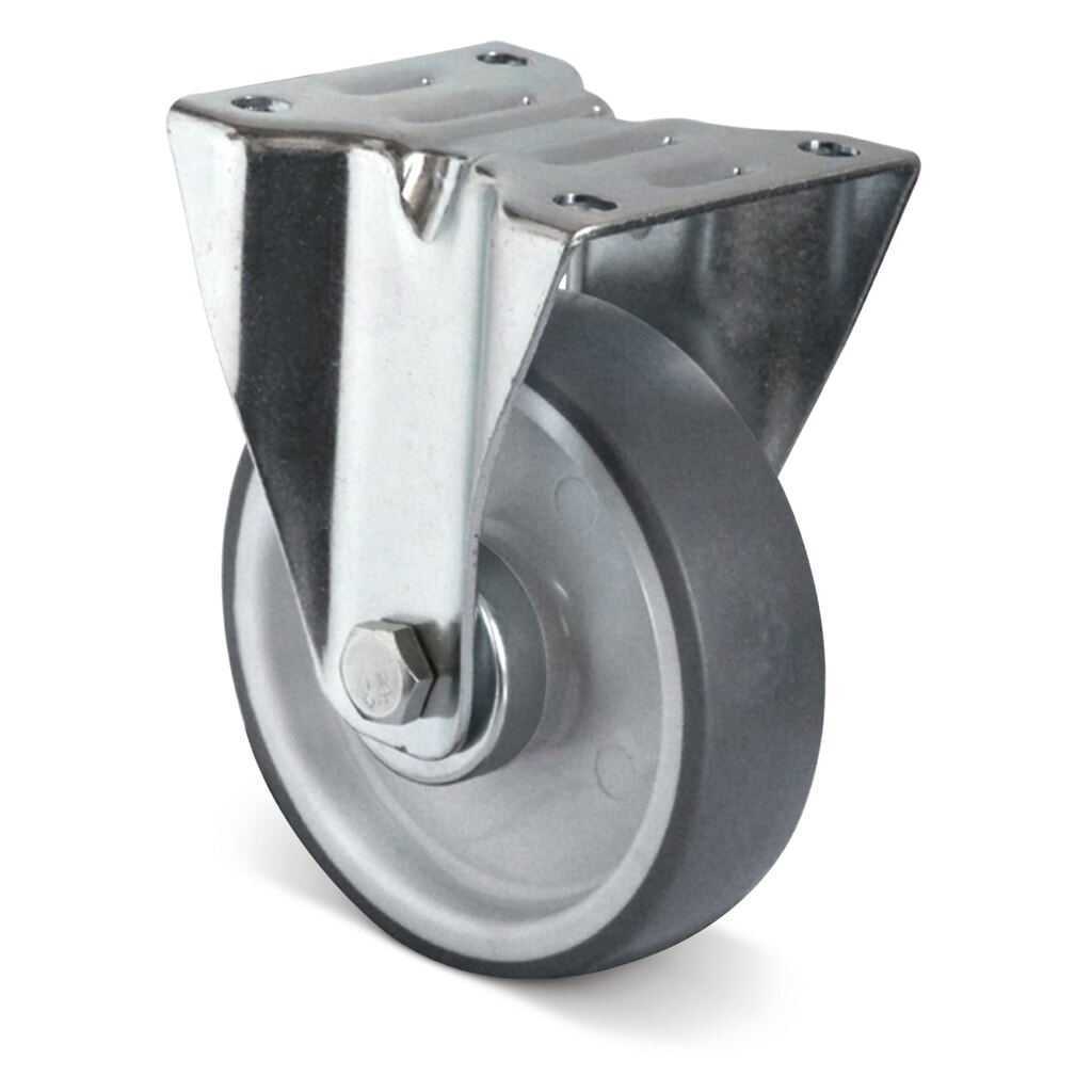 Produktabbildung: Bockrolle TPE Basic, spurlos, Ø x Breite 125 x 32 mm, TK 120 kg