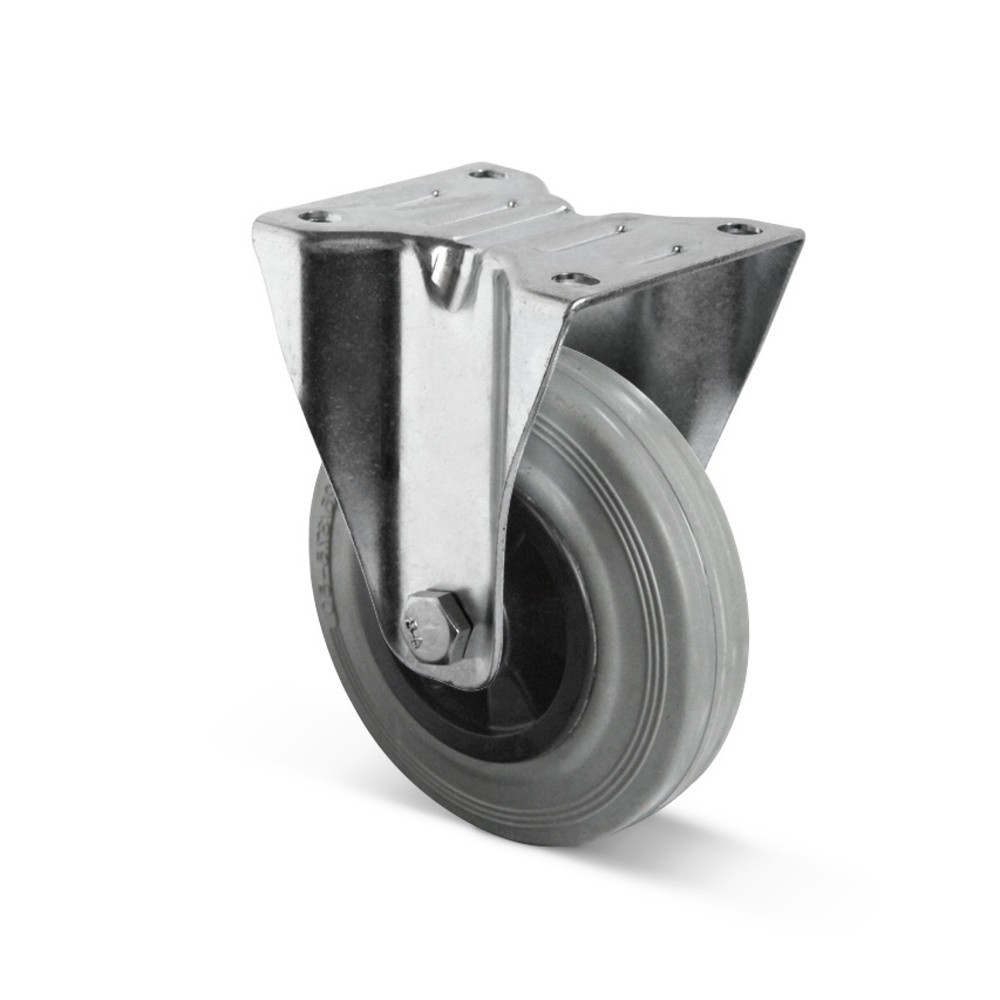 Produktabbildung: Bockrolle Vollgummi Basic, PAK-frei, ØxB 80 x 35 mm, TK 70 kg