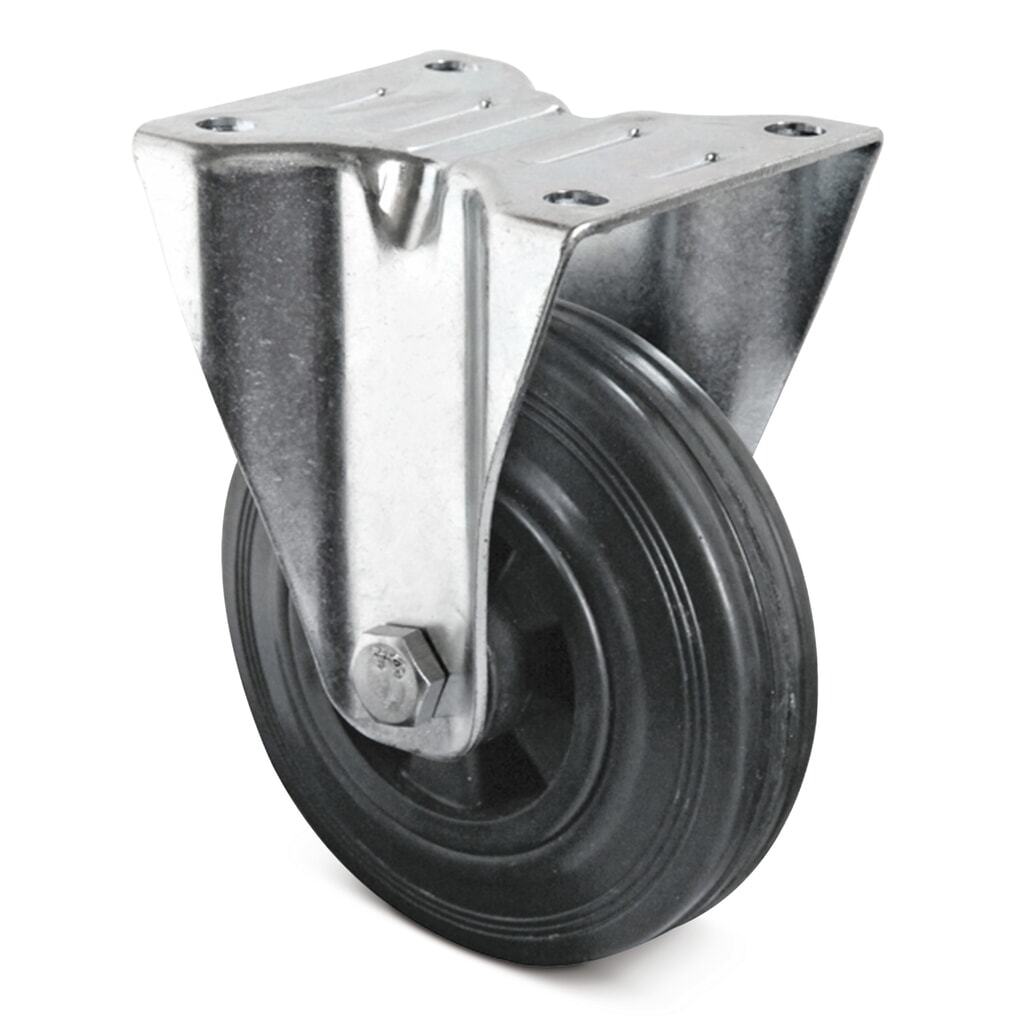 Produktabbildung: Bockrolle Vollgummi, PP-Felge, Ø x Breite 80 x 35 mm, TK 70 kg