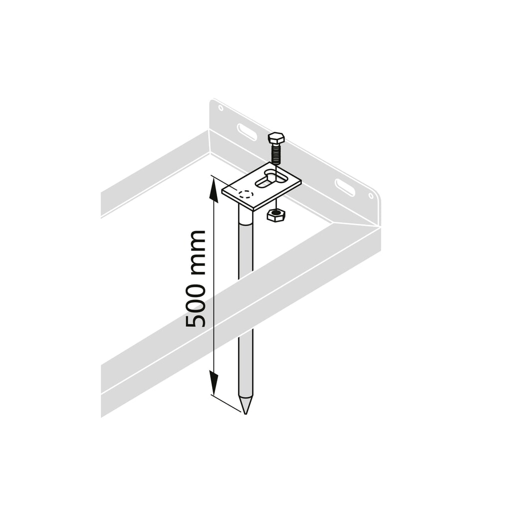 Bodenanker-Set für Bügel-, Stand- und Bogenparker Produktabbildung Nr. 2: Bodenanker-Set für Bügel-, Stand- und Bogenparker