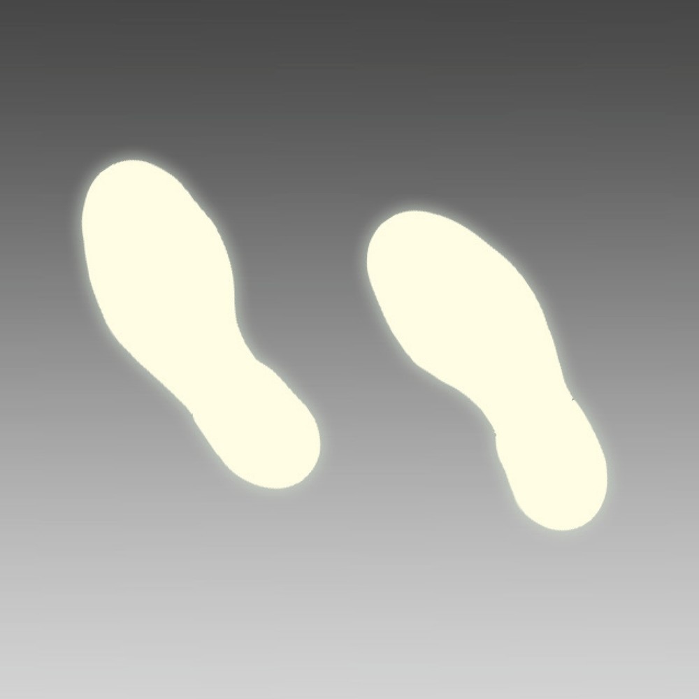 Produktabbildung: Bodenmarkierung EverGlow® Fußabdruck, selbstklebend, linker Fuß