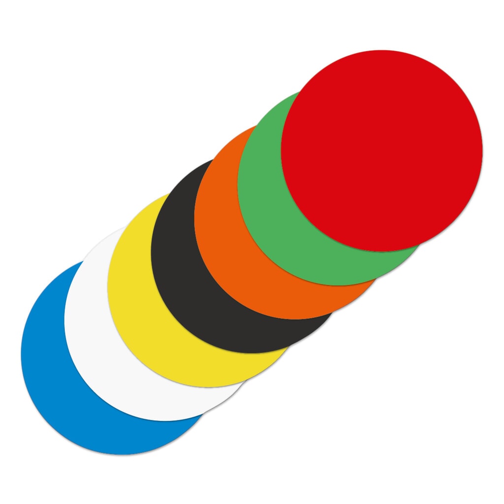 Bodenmarkierungen, Ronde, Ø 90 mm, gelb Produktabbildung Nr. 1: Bodenmarkierungen, Ronde, Ø 90 mm, gelb