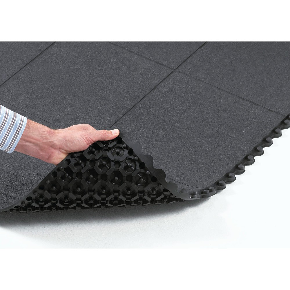 Produktabbildung Nr. 2: Bodenplatte für NoTrax Montage-Arbeitsplätze, Stecksystem, geschlossen, BxL 910 x 910 mm