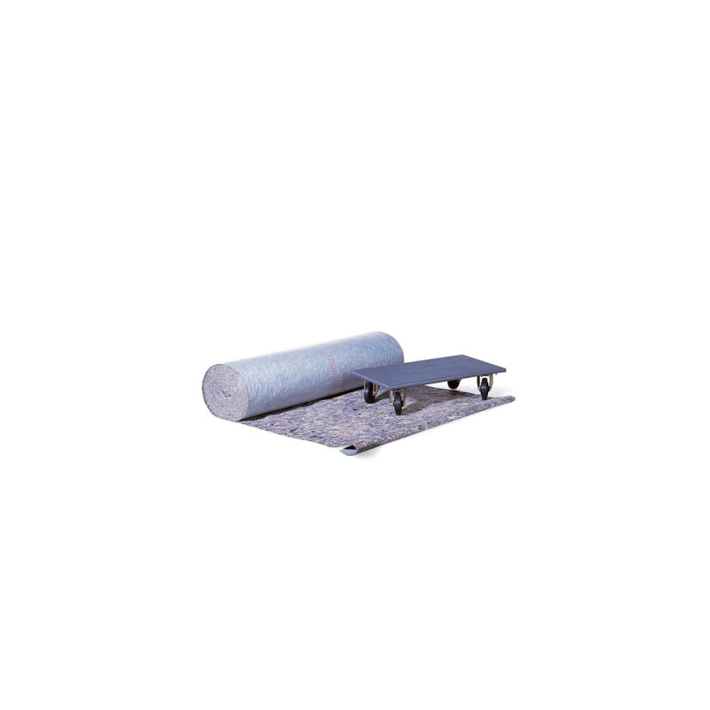 Produktabbildung: Bodenschutzvlies, Unterseite kunststoffbeschicht, 270 g/m², 1000 mm x 50 lfm.