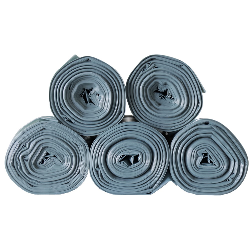 Produktabbildung: BON TON Abfalltüten, HxBxT 1.020 x 580 x 5 mm, recycelt, grau