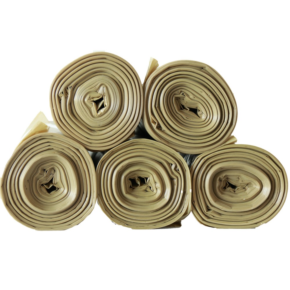 Produktabbildung: BON TON Abfalltüten, HxBxT 1.020 x 580 x 5 mm, recycelt, orange