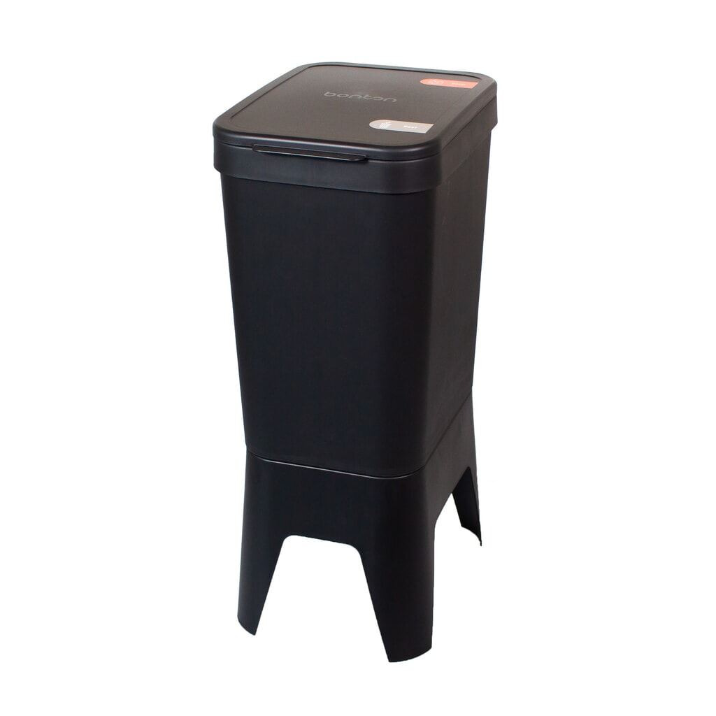 Produktabbildung Nr. 1: BON TON Circubin Abfallbehälter, aus 100 % recyceltem Polypropylen, 2 x 20 Liter, mit Deckel, anthrazit