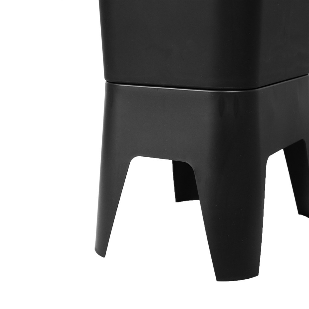 Produktabbildung Nr. 6: BON TON Circubin Abfallbehälter, aus 100 % recyceltem Polypropylen, 2 x 20 Liter, mit Deckel, anthrazit