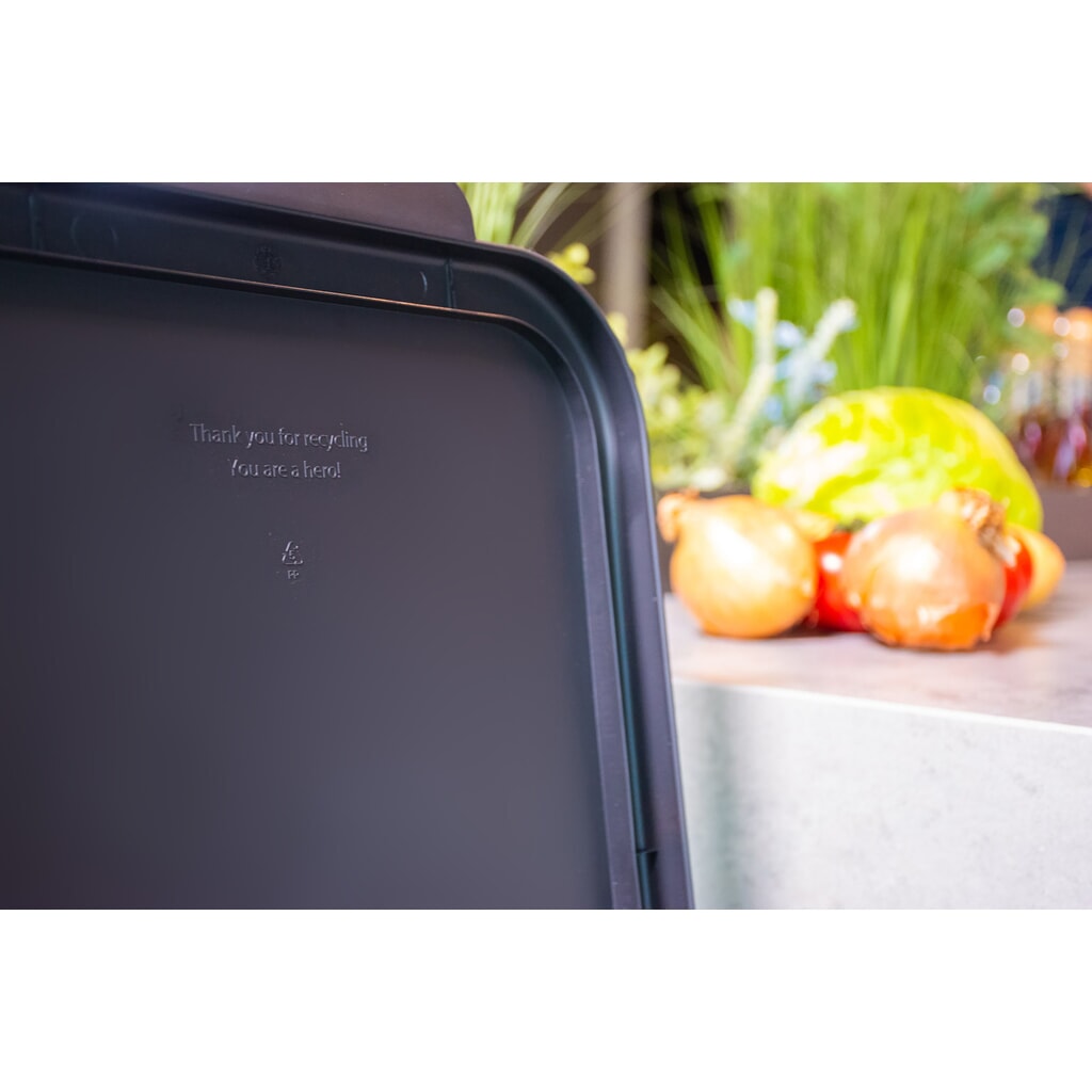 Produktabbildung Nr. 10: BON TON Circubin Abfallbehälter, aus 100 % recyceltem Polypropylen, 2 x 20 Liter, mit Deckel, anthrazit