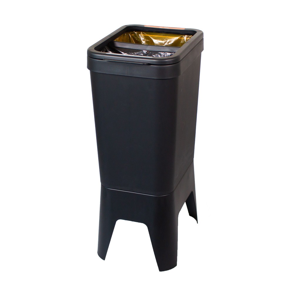 Produktabbildung Nr. 1: BON TON Circubin Abfallbehälter, aus 100 % recyceltem Polypropylen, 2 x 20 Liter, offen, anthrazit