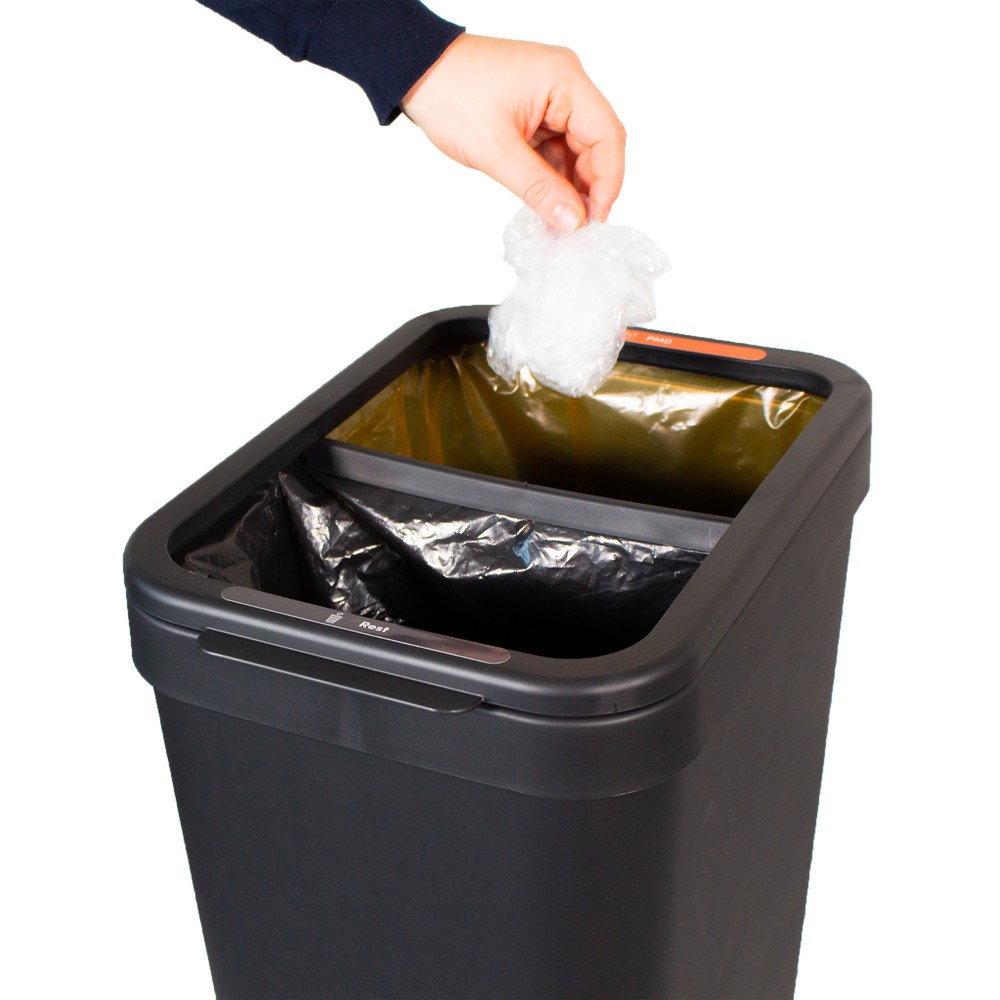 Produktabbildung Nr. 3: BON TON Circubin Abfallbehälter, aus 100 % recyceltem Polypropylen, 2 x 20 Liter, offen, anthrazit