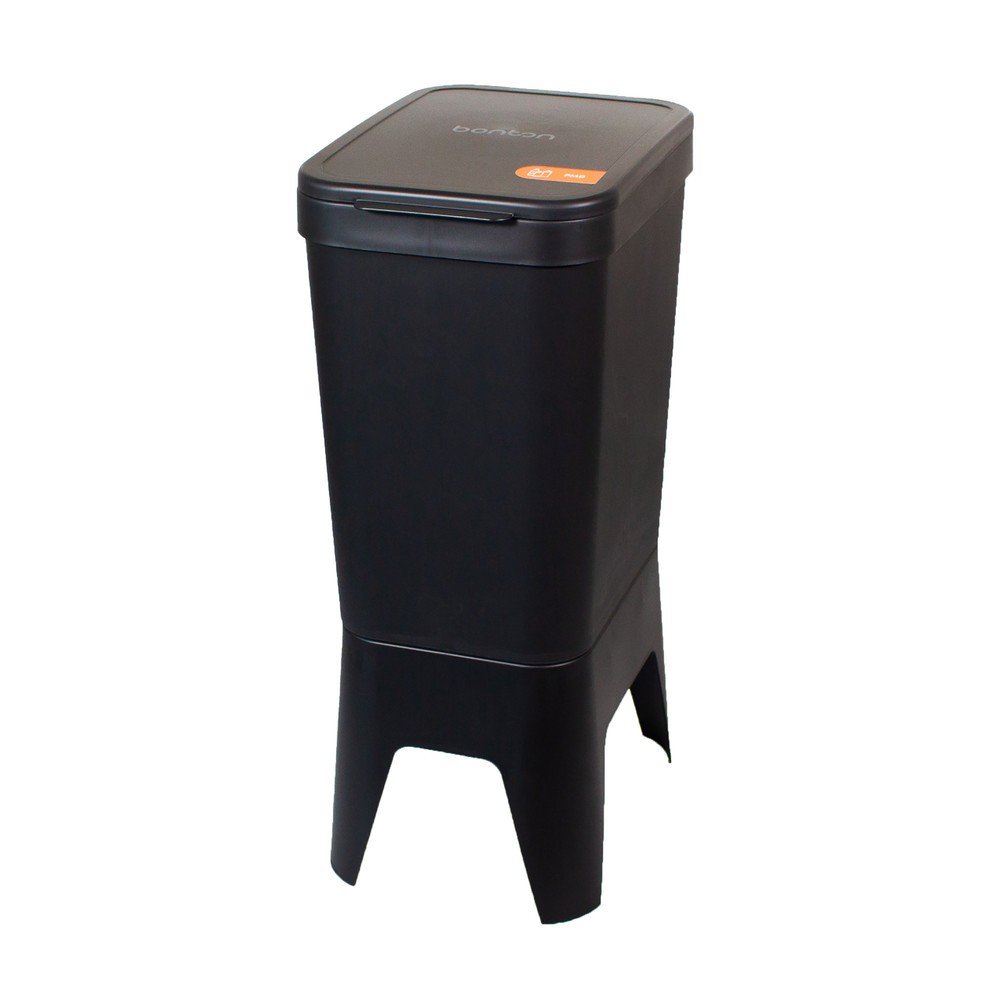 Produktabbildung Nr. 1: BON TON Circubin Abfallbehälter, aus 100 % recyceltem Polypropylen, 40 Liter, mit Deckel, anthrazit