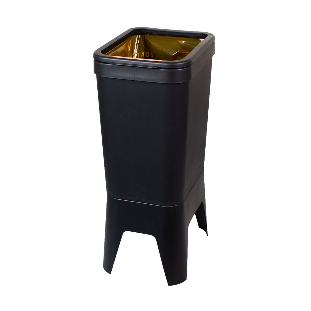 Produktabbildung: BON TON Circubin Abfallbehälter, aus 100 % recyceltem Polypropylen, 40 Liter, offen, anthrazit