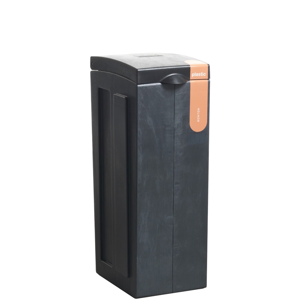 Produktabbildung Nr. 1: BON TON Original Abfallbehälter, aus 100 % recyceltem Polypropylen, 70 Liter, grau/orange