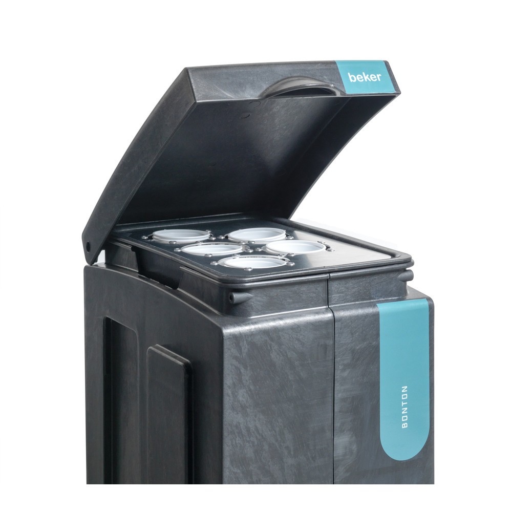 Produktabbildung Nr. 2: BON TON Original Abfallbehälter für Becher, aus 100 % recyceltem Polypropylen, 70 Liter, grau