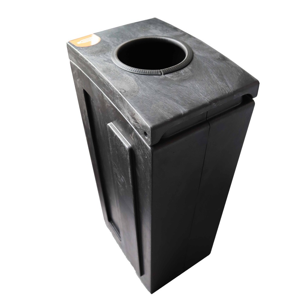 Produktabbildung Nr. 2: BON TON Original Abfallbehälter mit Einwurföffnung, aus 100 % recyceltem Polypropylen, 70 Liter, grau