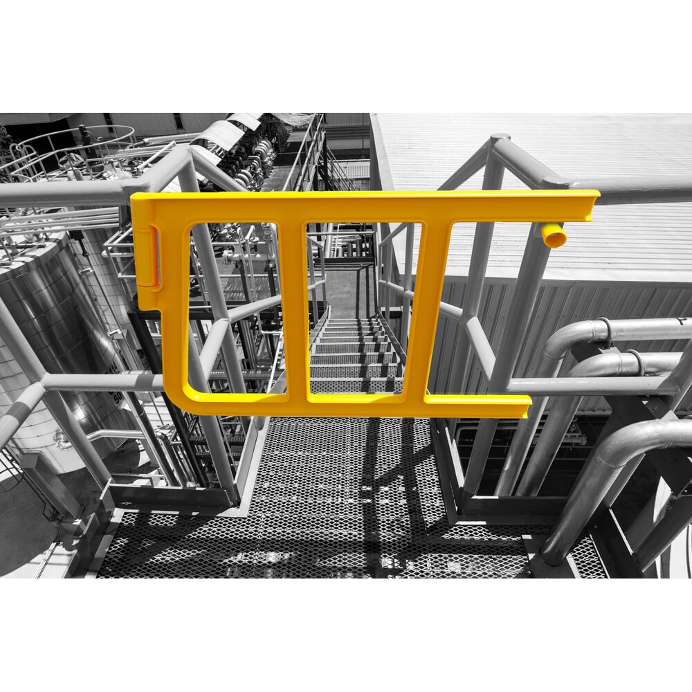 Produktabbildung Nr. 3: BOPLAN® Double Axes Gate® Sicherheitstür für Rammschutzgeländer, Innen- und Außenbereich, für 870 mm Türöffnung