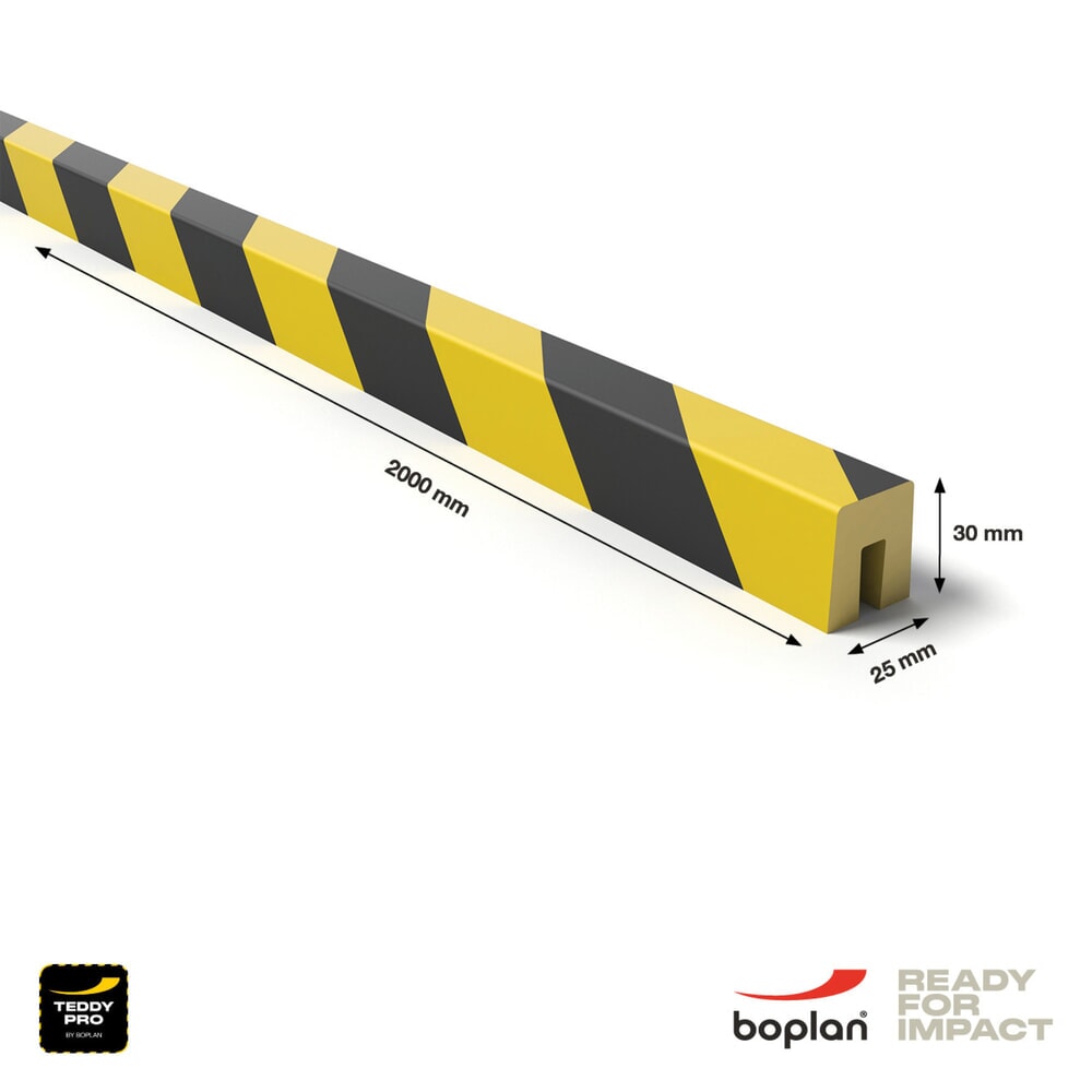 Produktabbildung Nr. 2: BOPLAN® Prallschutz Teddy Pro® EU19 für Kanten, Innenbereich, selbstklebend, rechteckig, HxL 30 x 2.000 mm