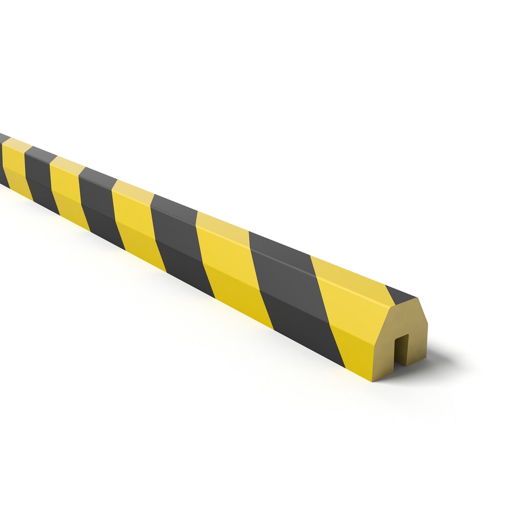 Produktabbildung: BOPLAN® Prallschutz Teddy Pro® VU19 für Kanten, Innenbereich, selbstklebend, trapenzförmig, HxL 36 x 2.000 mm