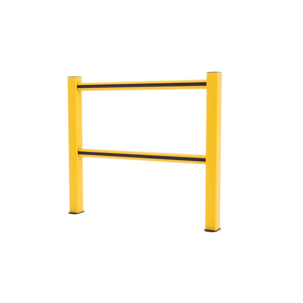 Produktabbildung Nr. 1: BOPLAN® Rammschutzgeländer Flex Impact® HD Light, gelb / schwarz, Innenbereich, HxL 1.145 x 1.250 mm