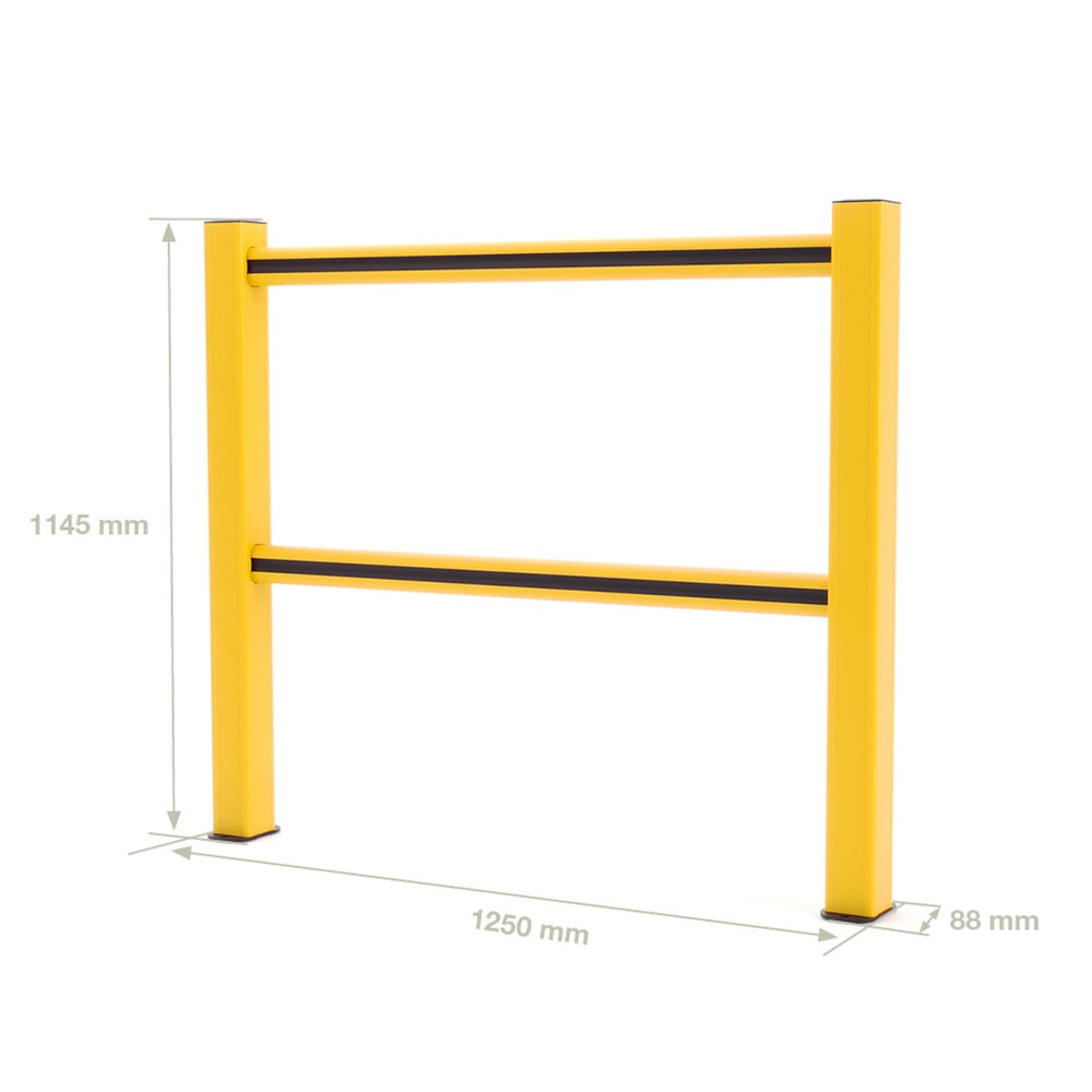 Produktabbildung Nr. 3: BOPLAN® Rammschutzgeländer Flex Impact® HD Light, gelb / schwarz, Innenbereich, HxL 1.145 x 1.250 mm