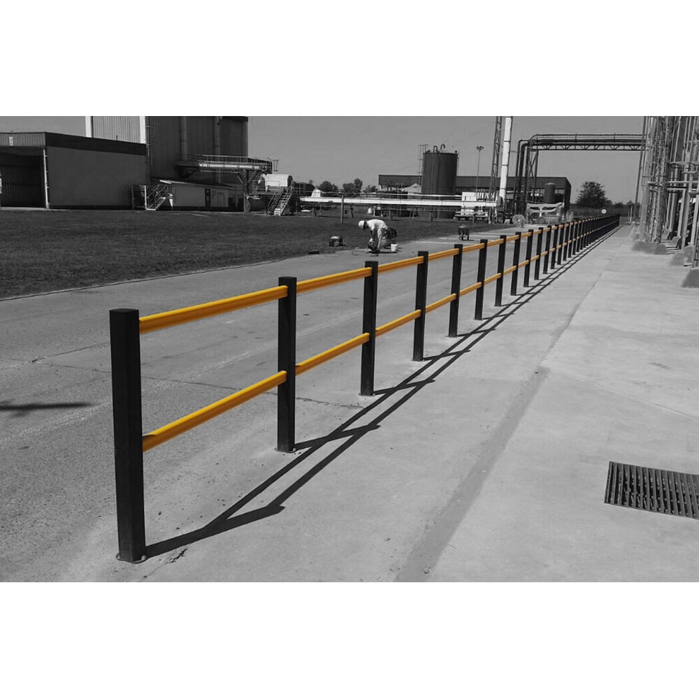 Produktabbildung Nr. 5: BOPLAN® Rammschutzgeländer Flex Impact® HD Light, gelb / schwarz, Innenbereich, HxL 1.145 x 1.250 mm