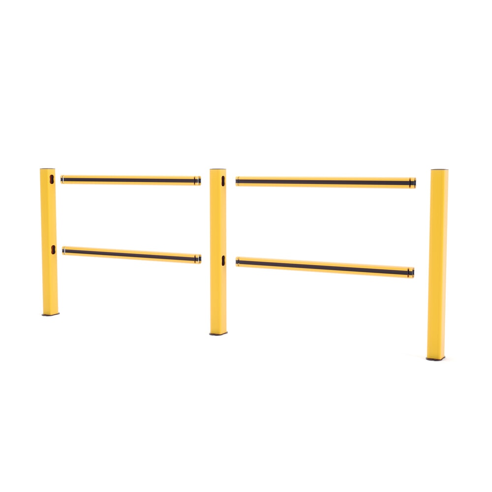 Produktabbildung Nr. 5: BOPLAN® Rammschutzgeländer Flex Impact® HD Light, gelb / schwarz, Innenbereich, HxL 1.145 x 2.500 mm