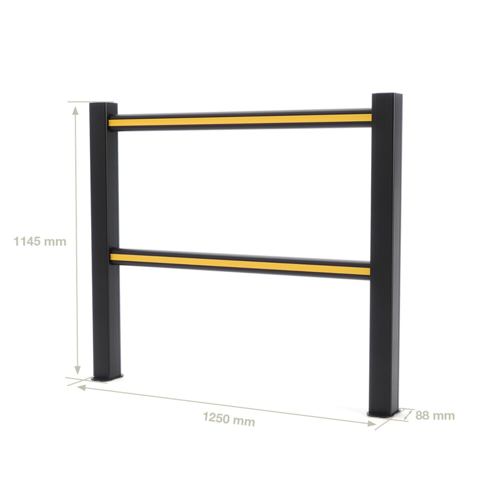 Produktabbildung Nr. 4: BOPLAN® Rammschutzgeländer Flex Impact® HD Light, schwarz, Innenbereich, HxL 1.145 x 1.250 mm