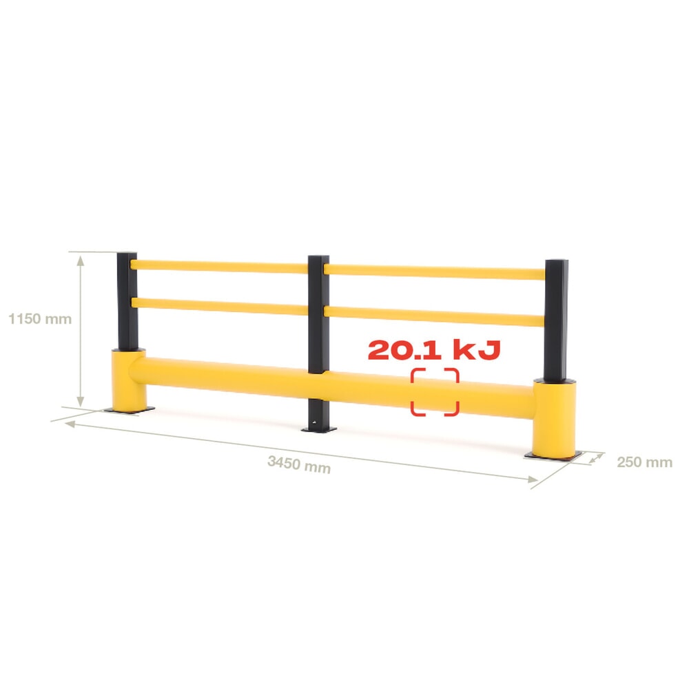 Produktabbildung Nr. 4: BOPLAN® Rammschutzgeländer TB 400 Plus, Innenbereich, HxL 1.150 x 3.450 mm