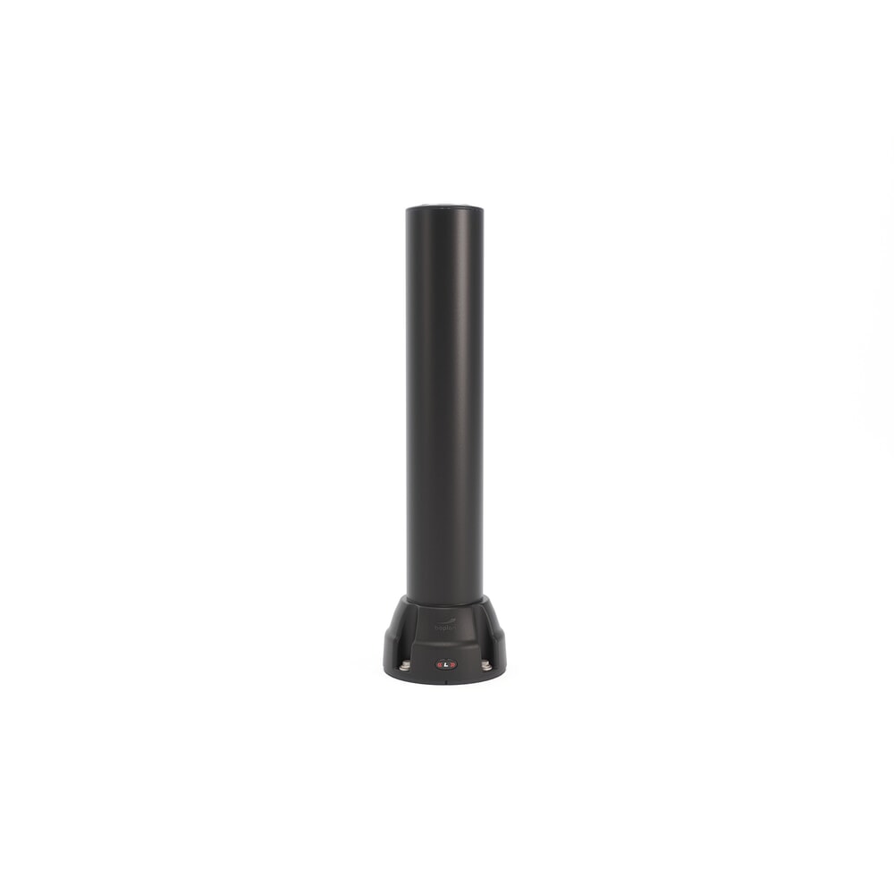 Produktabbildung Nr. 1: BOPLAN® Rammschutzpoller Flex Impact® BO125L, Innen- und Außenbereich, Höhe 750 mm, Grundplatte zinkbeschichtet, schwarz