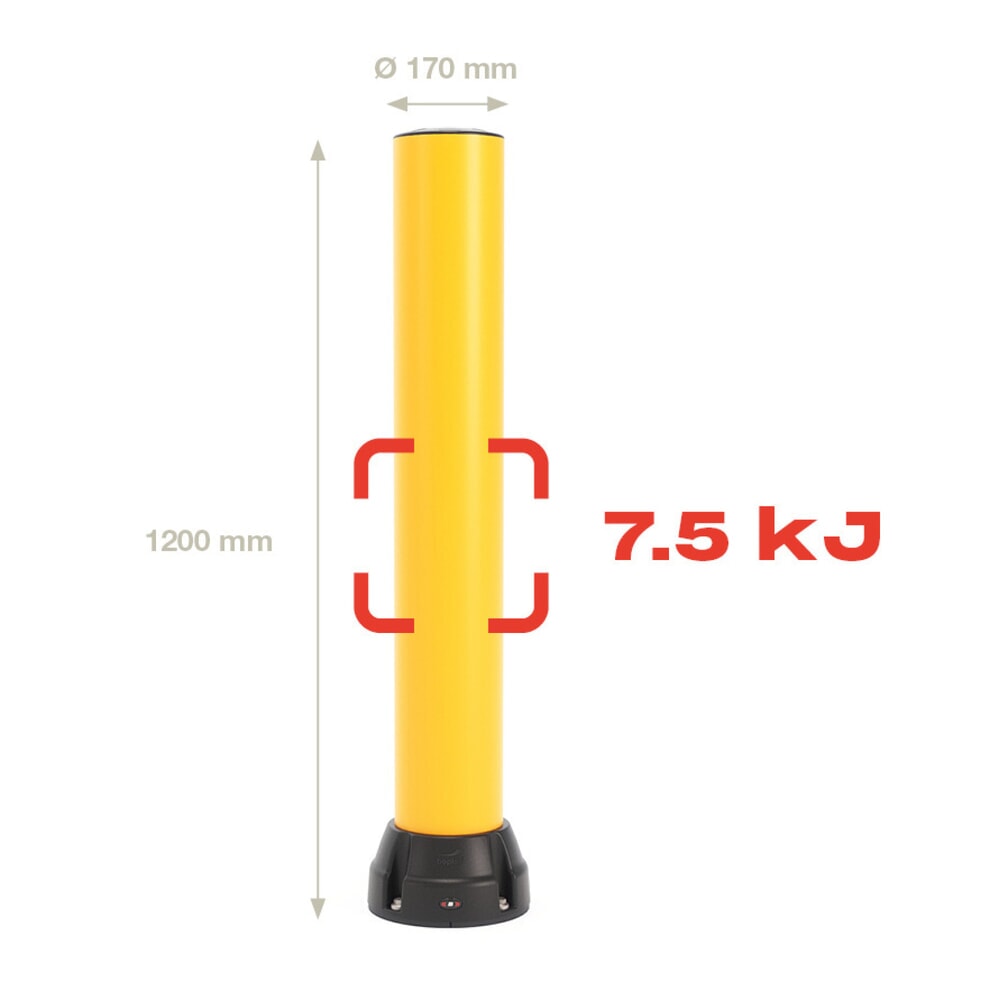 Produktabbildung Nr. 3: BOPLAN® Rammschutzpoller Flex Impact® BO170B, Innen- und Außenbereich, Höhe 1.200 mm, gelb