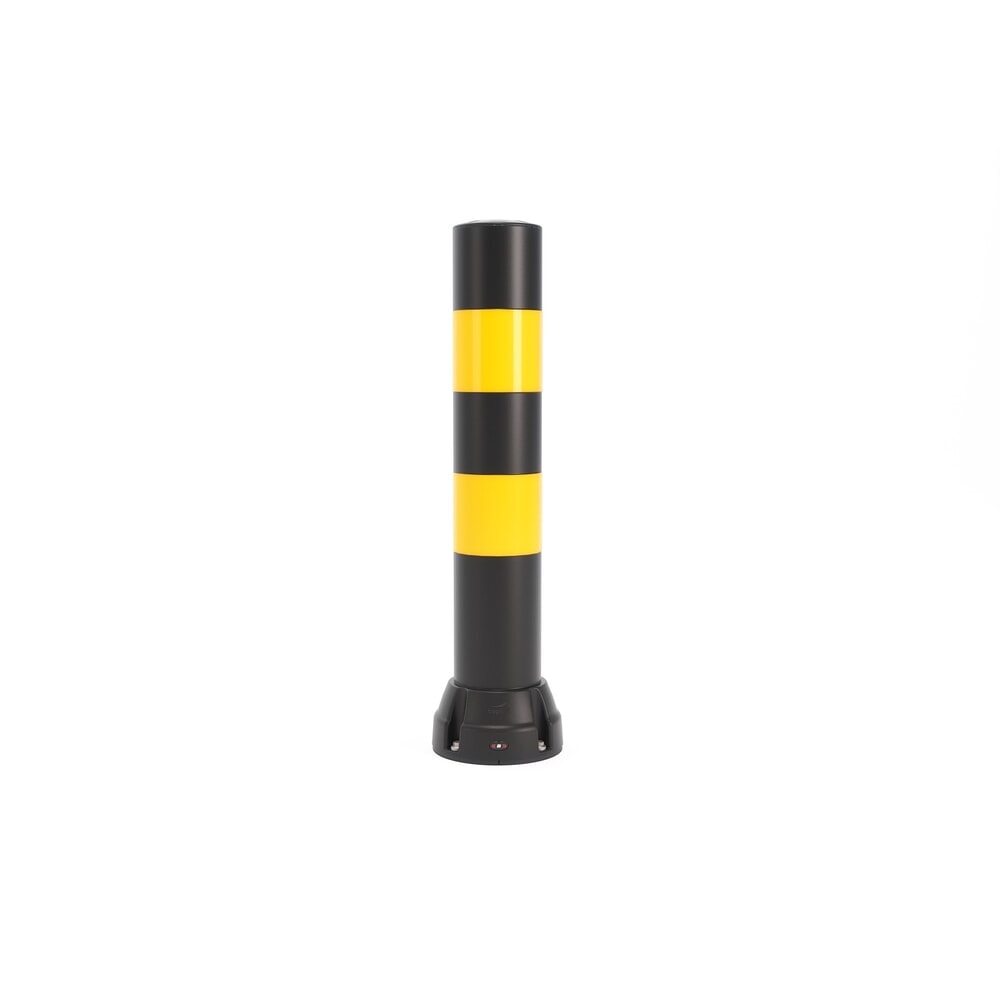 Produktabbildung: BOPLAN® Rammschutzpoller Flex Impact® BO170B, Innen- und Außenbereich, Höhe 1.000 mm, schwarz / gelb