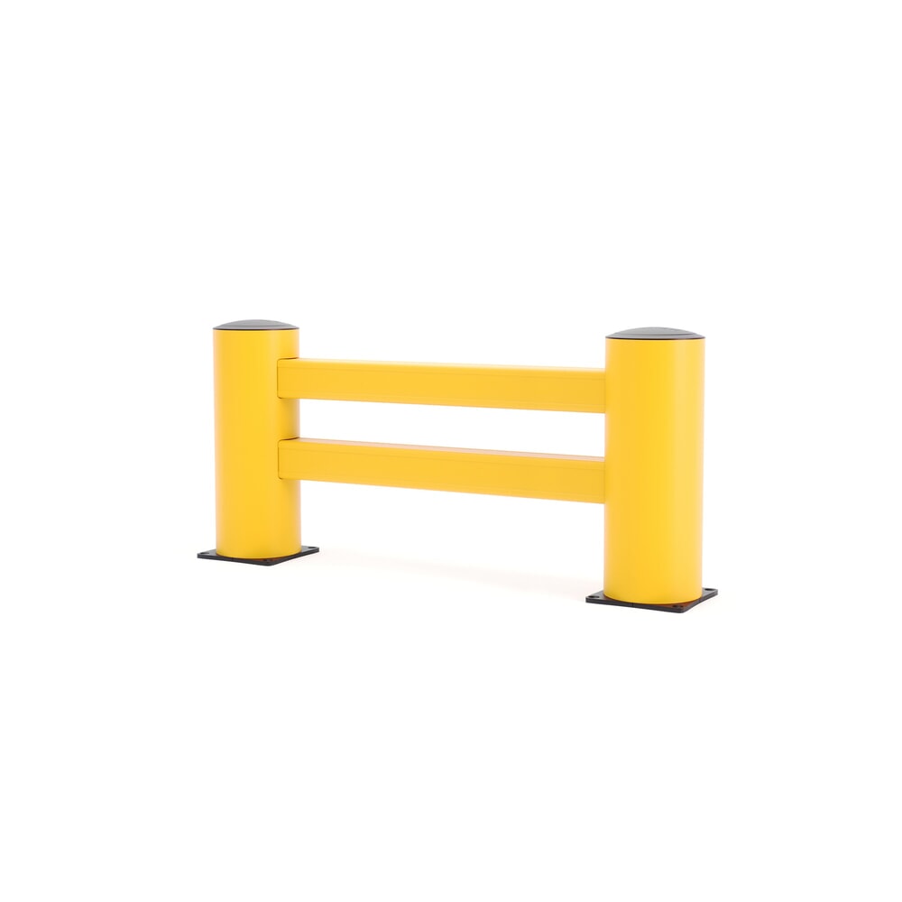 Produktabbildung: BOPLAN® Regalendschutz Flex Impact® RE Rack End, Länge 1.200 mm, gelb