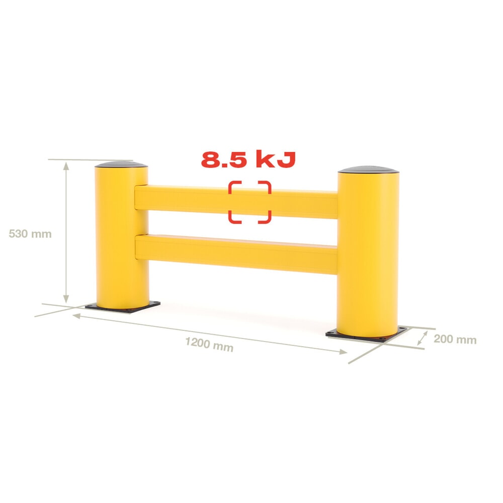 Produktabbildung Nr. 2: BOPLAN® Regalendschutz Flex Impact® RE Rack End, Länge 1.200 mm, gelb